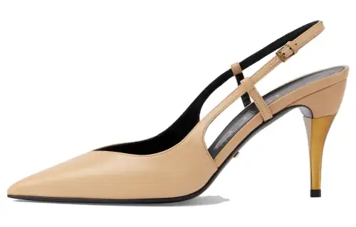 GUCCI Slim Heel High Heels 8.5cm Women's Brown