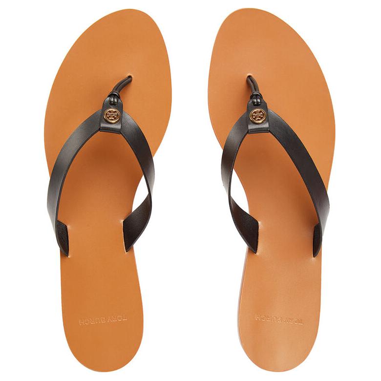 TORY BURCH Flip Flops Women's Black Brown