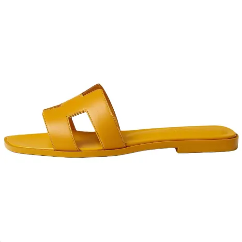 HERMES Oran Slide Slippers Women's Yellow