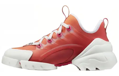 DIOR D Connect Low top Athletic Shoes Women's Orange Red Gradient