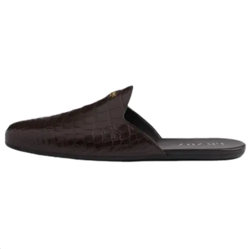 PRADA Closed Toe Slippers Men's Dark Brown
