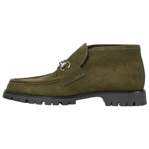Gucci Ankle Boot With Horsebit 'Green Suede'