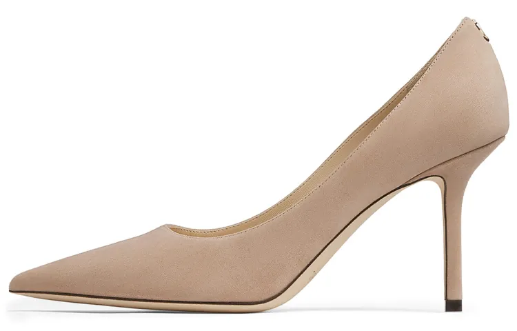 Jimmy Choo LOVE Suede Slim Heel High Heels 8.5cm Women's Pink