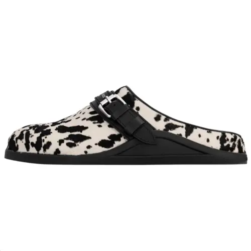LOUIS VUITTON Rubber Sole Quiet Closed Toe Slippers Women's Black White