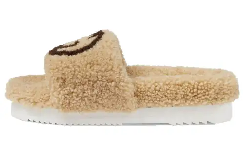 Gucci Wmns Slide 'Interlocking G Merino Wool - Light Brown' Women's