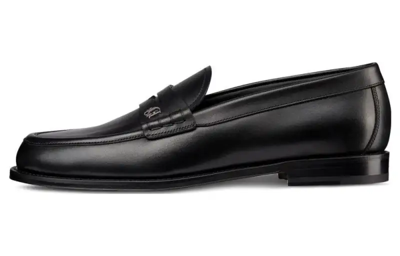 DIOR Granville Cow Leather Loafers Men's Black