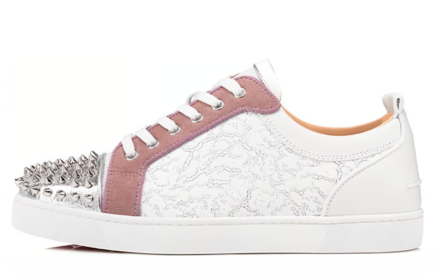 CHRISLV Leather Low top Stylish Skateboarding Shoes Men's White