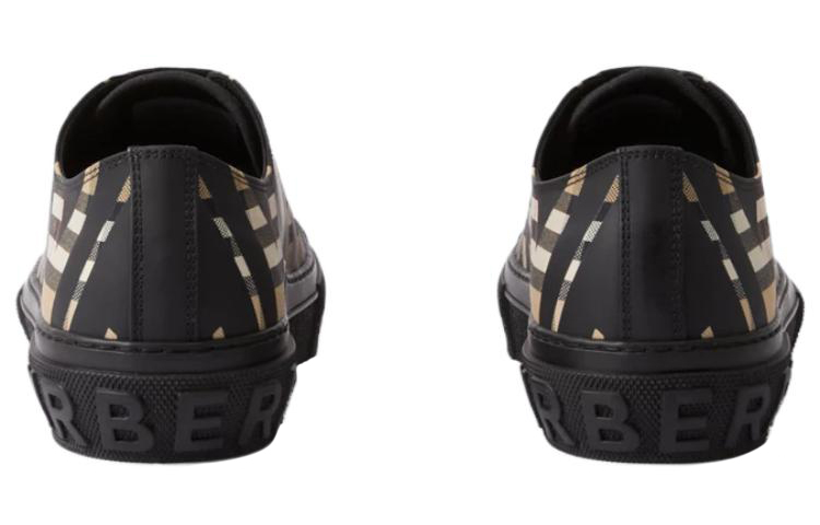 Мужские кеды Burberry Check (бежевые) — фото 5