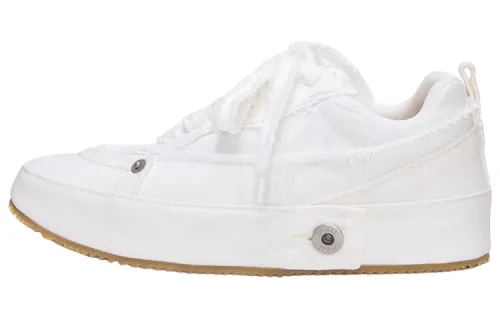 LOEWE Deconstructed Low top Stylish Skateboarding Shoes Men's White