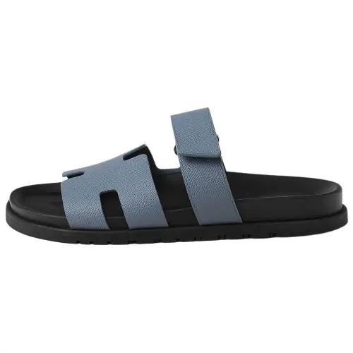HERMES Chypre Slide Slippers Men's Blue