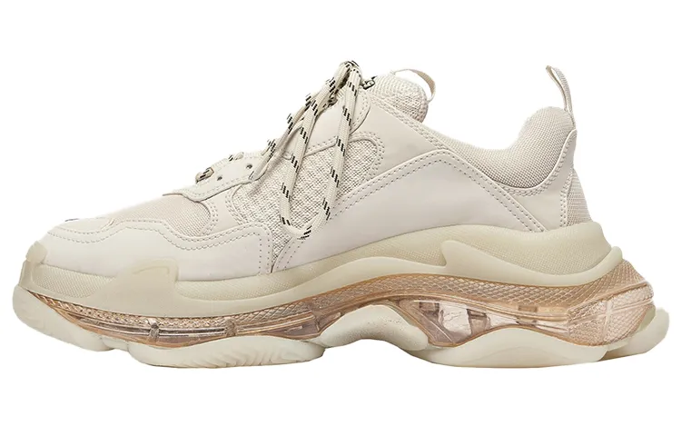 Balenciaga Triple S "Clear Sole" Nude Sneakers Women's