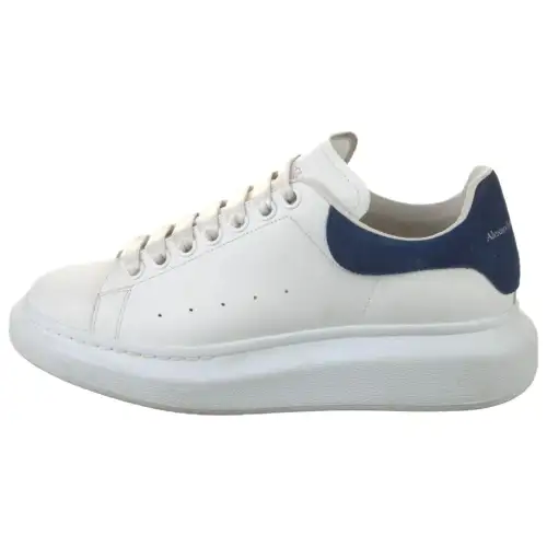 Alexander McQueen Oversized Double Heel White Navy Light Blue