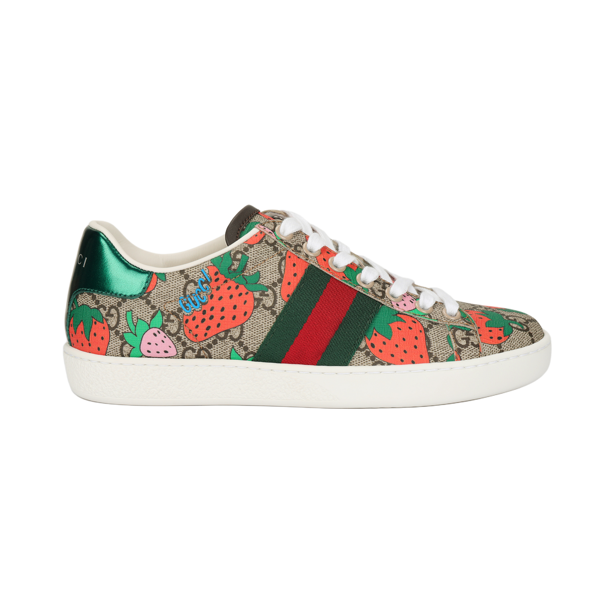 Женские кеды Gucci Ace (бежевые) — фото 2