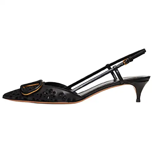 Valentino VLogo Signature Cone Heel High Heels 4cm Women's Black