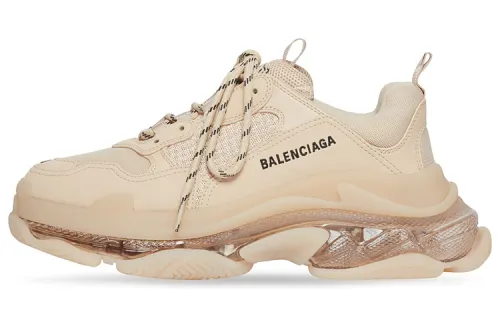 Balenciaga Triple S Mesh Chunky Sneakers Women's Beige