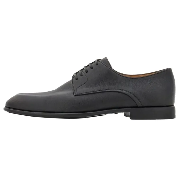 FERRAGAMO Cow Leather Dress Shoes Men's Black