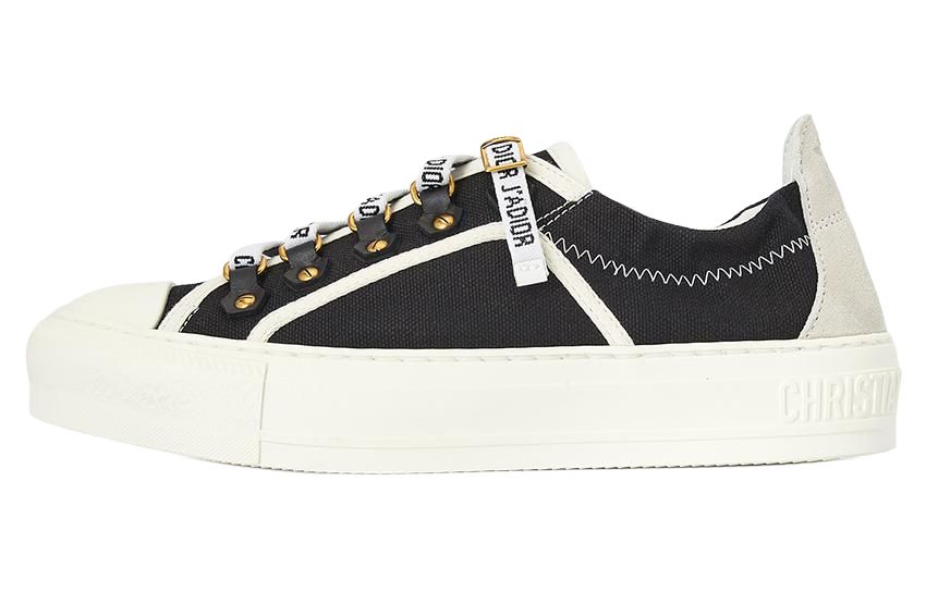 DIOR Walk'n'Dior Platform Shoes Low top Low top Stylish Skateboarding Shoes Women's Black White