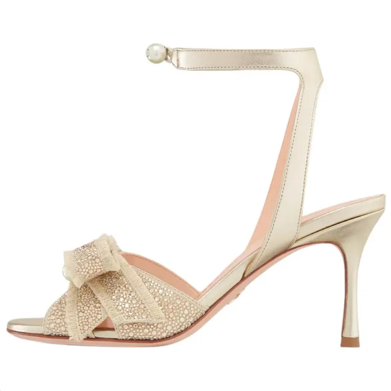 DIOR Adiorable One Strap Sandals 8cm Women's Gold
