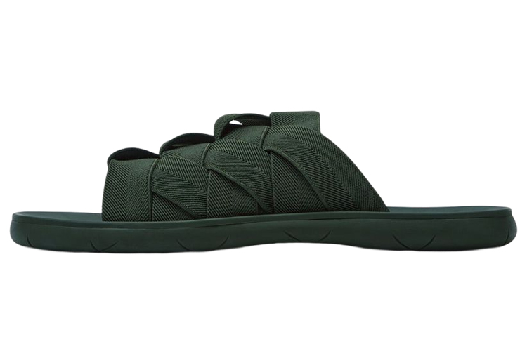 Bottega Veneta Bottega Veneta Plat Flat Fashion Slippers Men's Dark Green