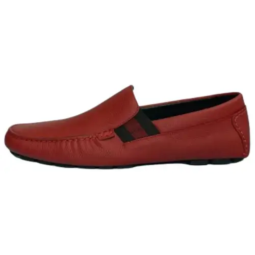 Gucci Soft Leather Driving Loafer 'Rosso Ancora'