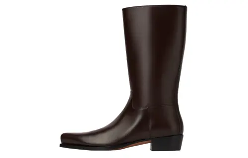 Bottega Veneta Leather Ankle Boots Men's Brown