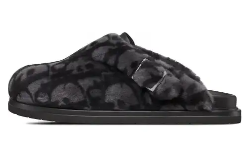 DIOR Aqua Mule DIOR Oblique Shearling Grey