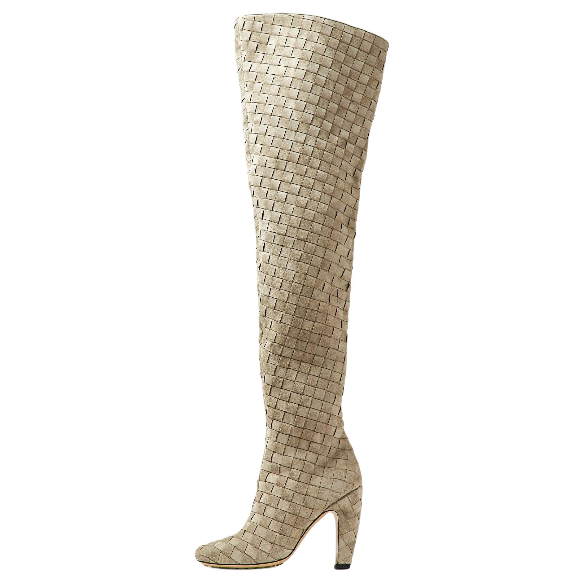 Bottega Veneta Canalazzo Over the knee Boots 11cm Women's Green
