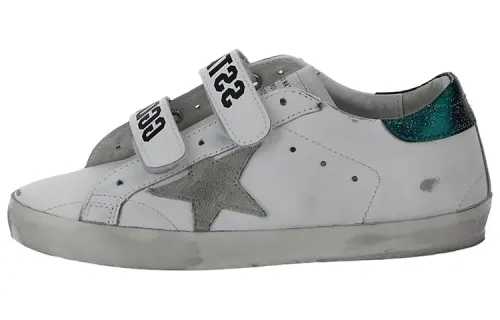 Golden Goose Old School Leather Low top Stylish Skateboarding Shoes Women's White Distressed