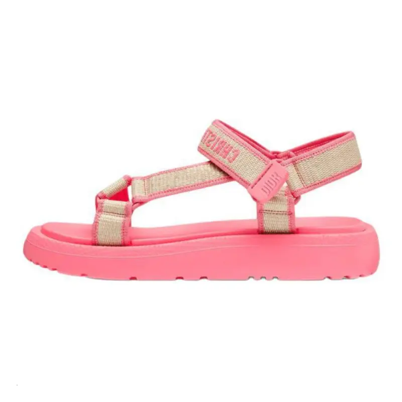 DIOR Dioriviera Wave One Strap Sandals Women's Pink