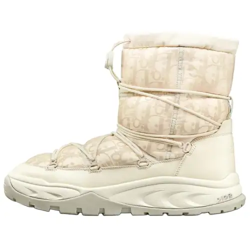 DIOR Snow Short Snow Boots Men's Gray White