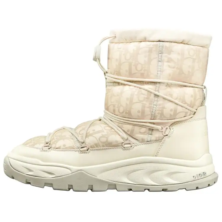 DIOR Snow Short Snow Boots Men's Gray White