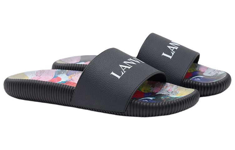 Lanvin Slide Slippers Women's Black