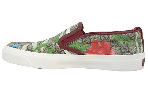 GUCCI GG Supreme Tian Low top Casual Shoes Women's Gray Red Green