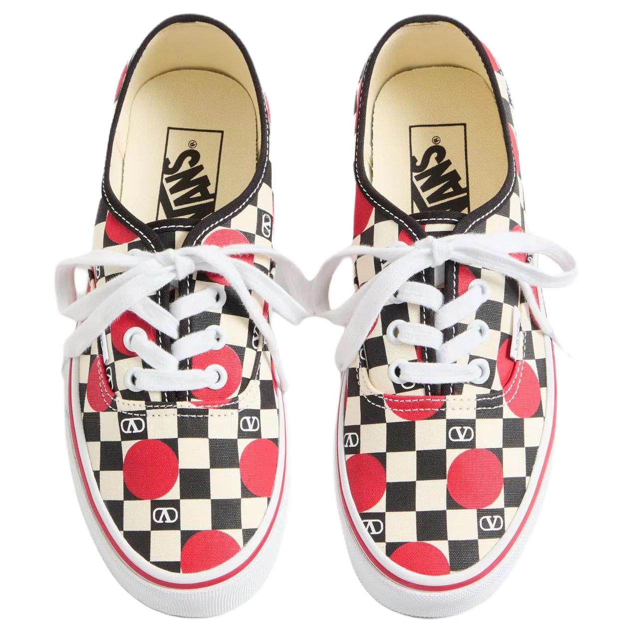 Женские кеды Valentino x Vans Garavani VLogo (красно-белые) — фото 5
