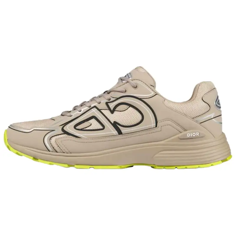 DIOR B30 CD Shoes Fabric Low top Casual Shoes Men's Beige