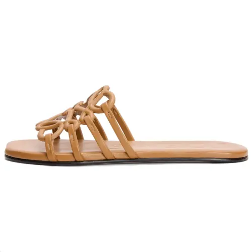 LOEWE Petal Slide Slippers Women's Brown