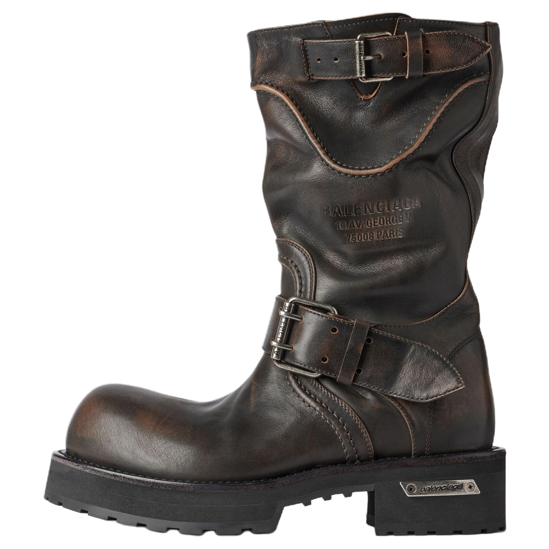 Женские ботинки Balenciaga Venom (коричневые)