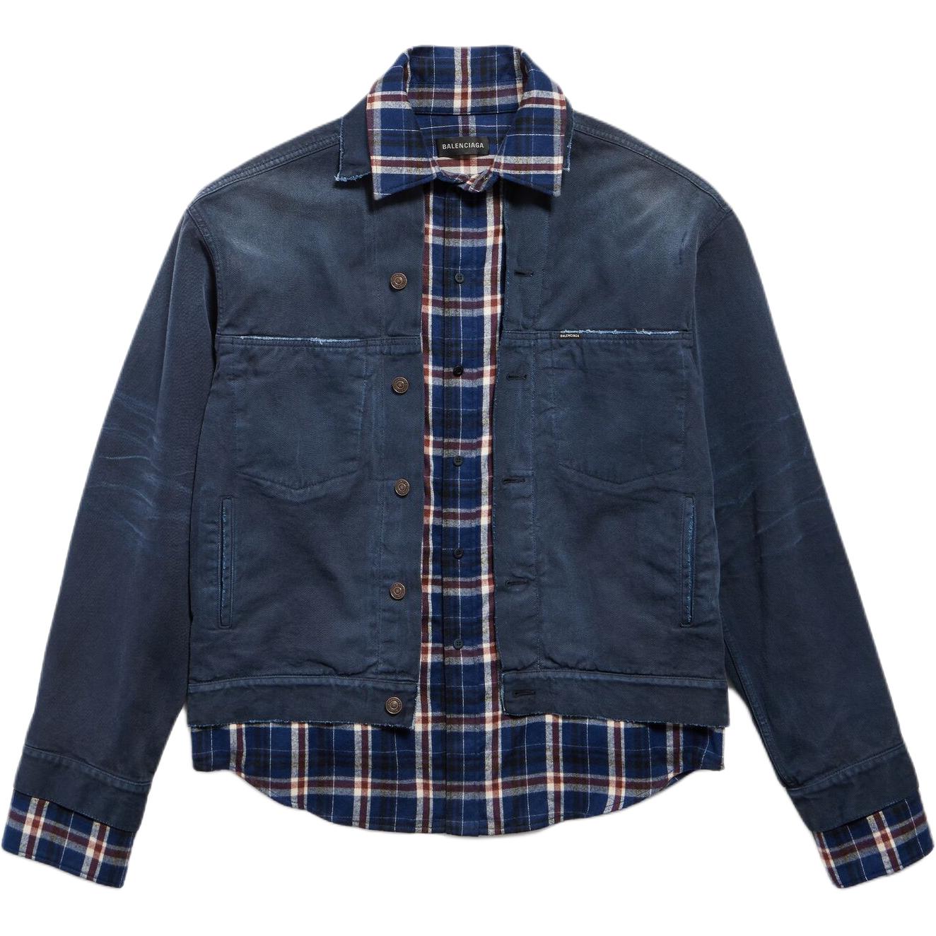 Мужская куртка Balenciaga Denim Jacket (синяя)