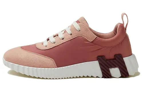 HERMES Bouncing Low top Casual Shoes Women's Pink