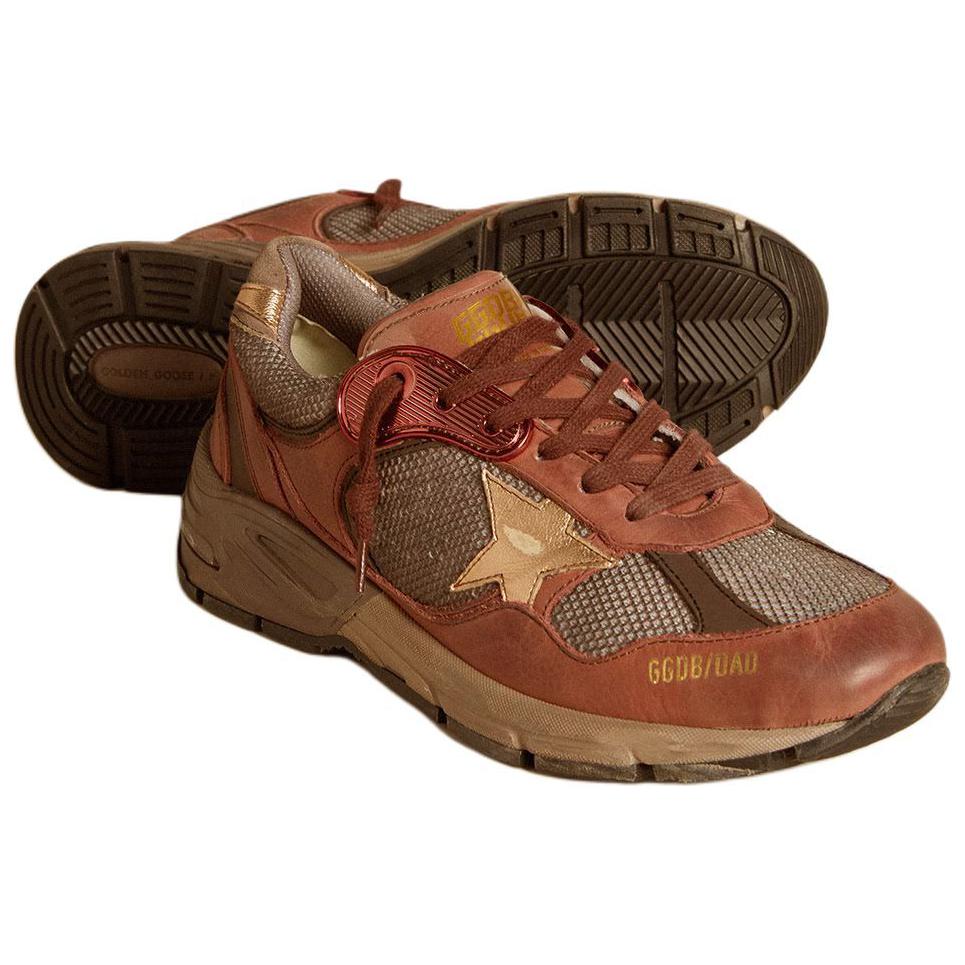 Женские кроссовки Golden Goose Dad-Star (кирпично-красный) — фото 5