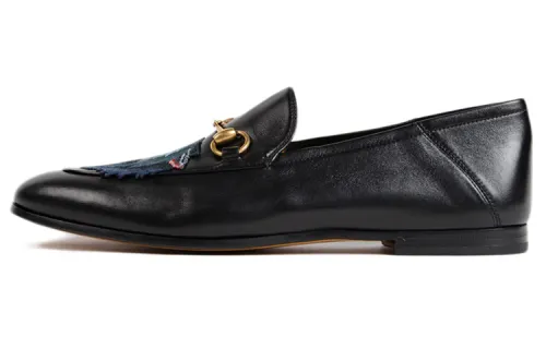 GUCCI Brixton Leather Casual Shoes Men's Black