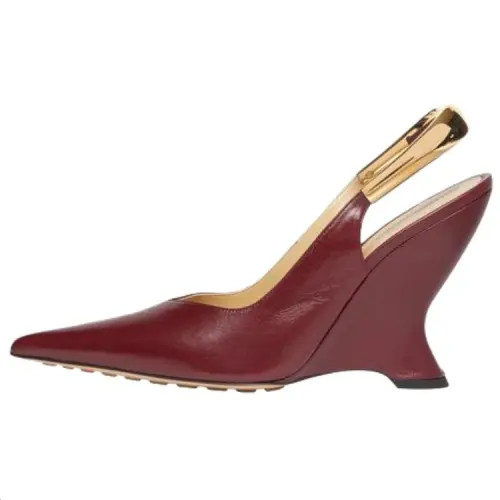Bottega Veneta Punta Wedge Heel High Heels Women's Dark Red
