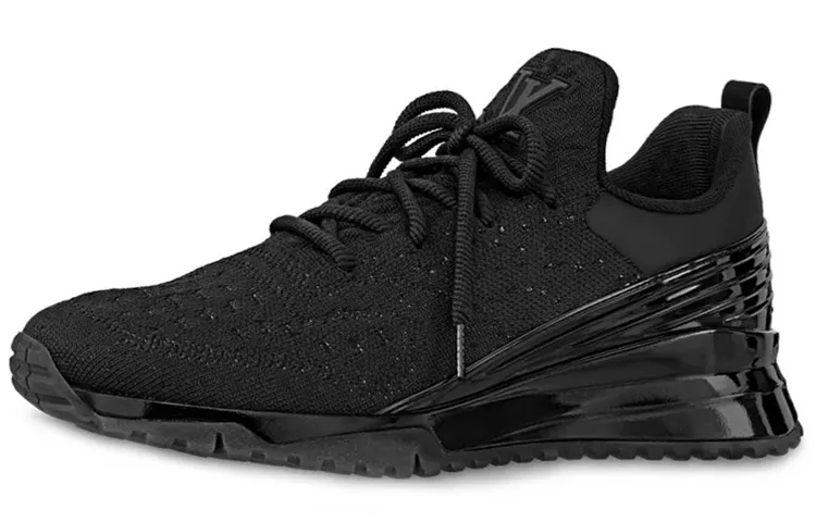 LOUIS VUITTON V.N.R Knitted Fabric Low top Sports Casual Shoes Men's Black