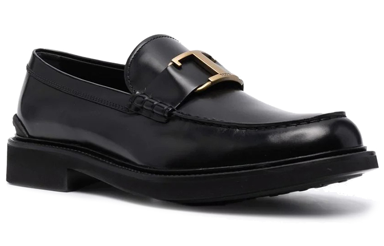 TOD'S T Timeless Logo Plaque Loafers