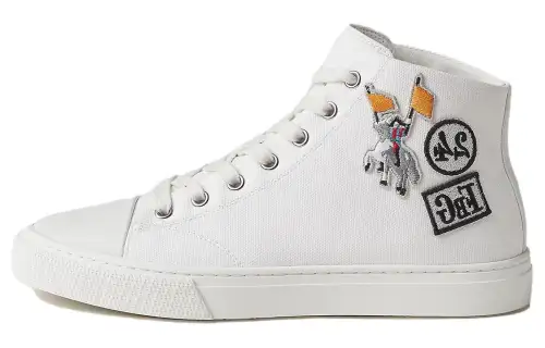 HERMES Illico High top Skateboard Shoes Women's White
