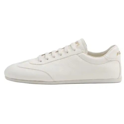 PRADA Leather Low top Skateboard Shoes Men's White