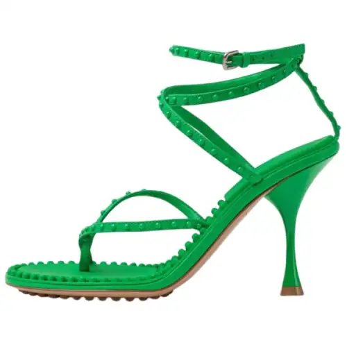 Bottega Veneta Leather Stylish Sandal Women's Green