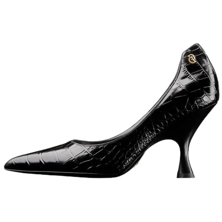 DIOR Century Cone Heel High Heels 9cm Women's Black