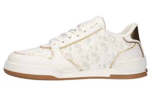 DIOR One White Sneakers Leather Low top Stylish Skateboarding Shoes Women's White Gold