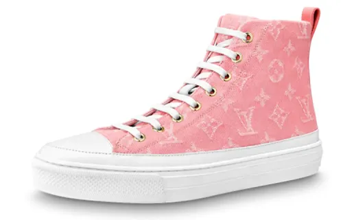 LOUIS VUITTON Stellar High top Stylish Skateboarding Shoes Women's Pink